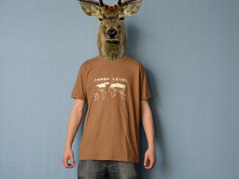 Pure Gear Camiseta Trash Level Marrón