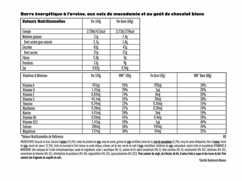 CLIF® Bar Clif Bar Caja De 12 Barritas Energeticas Sabor Chocolate Blanco Y Macadamia - Imagen 3