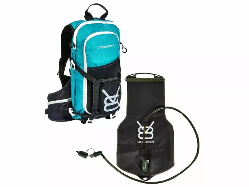 V8 Equipment Mochila De Hidratación FRD 11.1 Negro / Azul Con Deposito Elite
