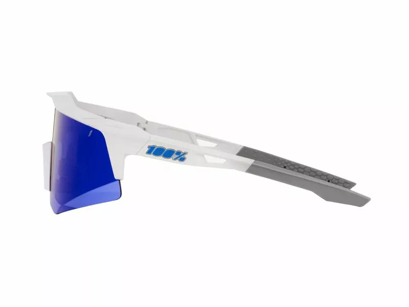 100% Gafas Speedcraft XS Matte White - Blue Mirror - Imagen 3