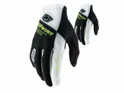100% Guantes Celium Black/White Yellow