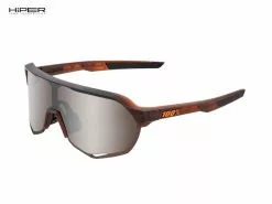 100% Gafas S2 Matte Translucent Brown Fade - Hiper Silver Mirror