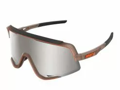100% Gafas Glendale Matte Translucent Brown Fade - Hiper Silver Mirror