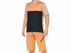 100% Traje Pantalón Corto Y Maillot Airmatic Caramel